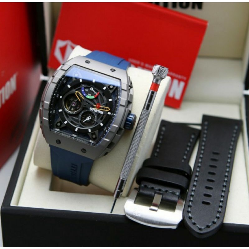 JAM PRIA JAM EXPEDITION E6782 BLUE TITANIUM SPECIAL EDITION AUTOMATIC ORIGINAL