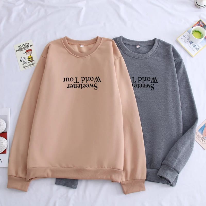 SWEATER UNISEX WORLD TOUR TEBAL TERBARU,,