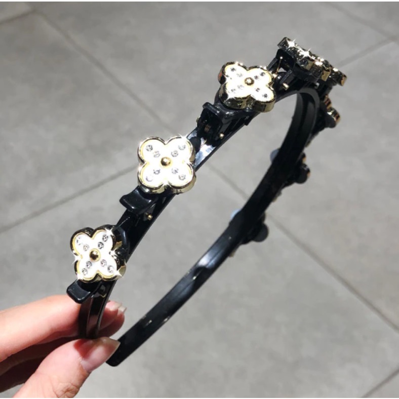 Bando Jepit Kepang Korea Fashion Bandana Rambut Wanita Headband Aksesoris Head Band HIGH QUALITY