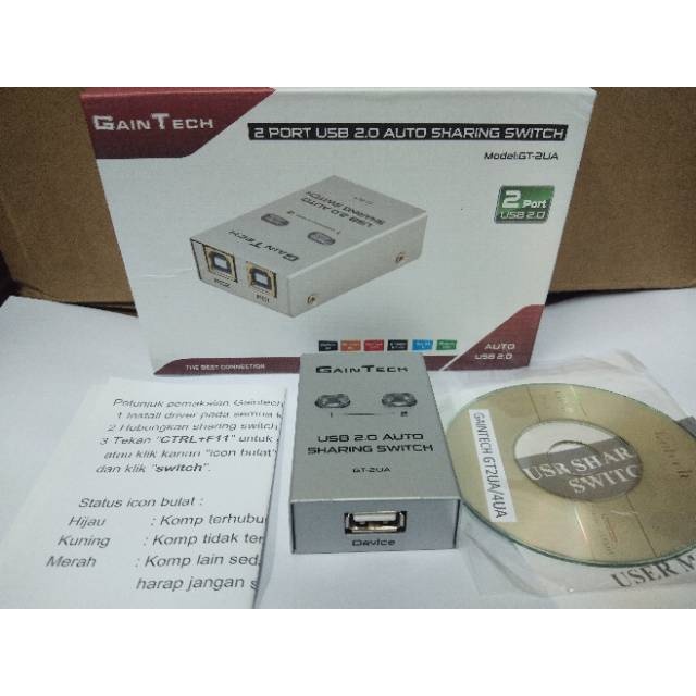 Gaintech Auto Switch Printer USB 2-Port