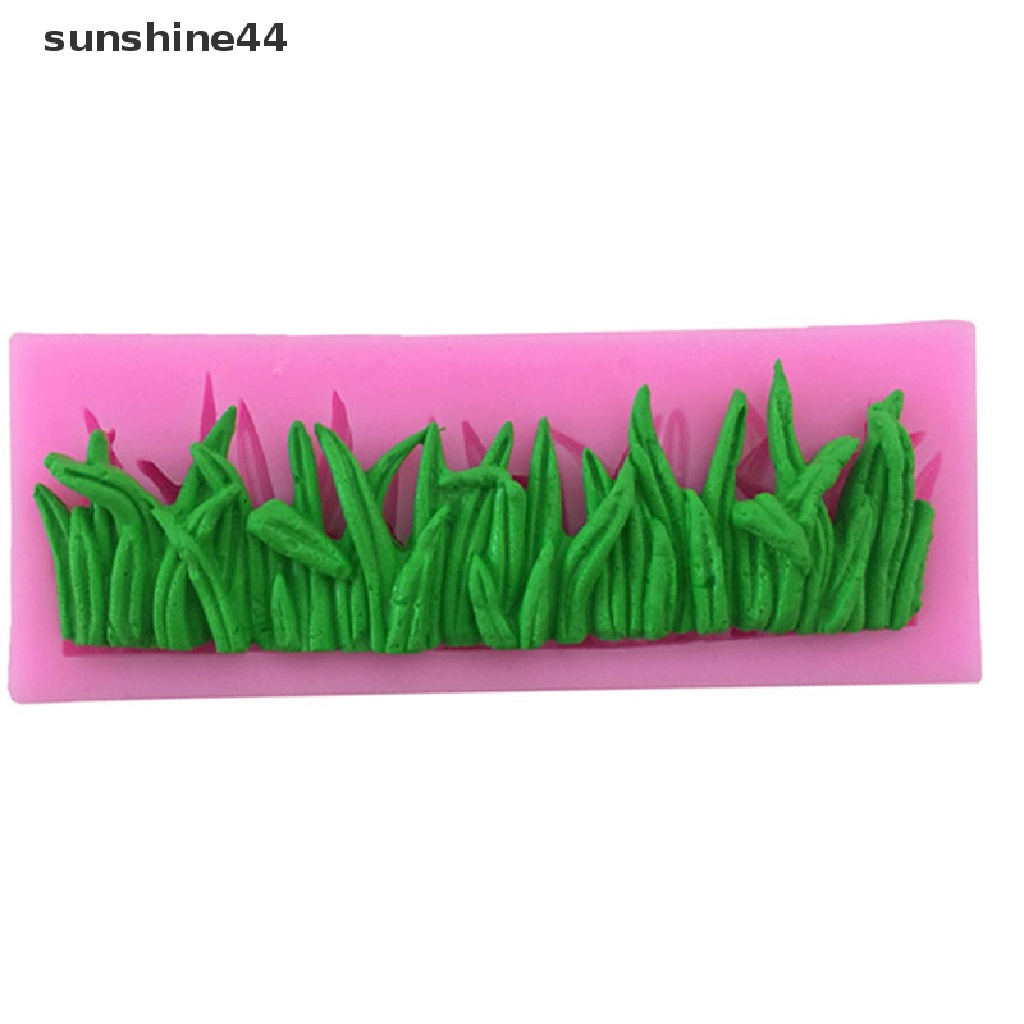 Sunshine Cetakan Fondant Bentuk Rumput 3D Bahan Silikon Untuk Dekorasi Kue DIY