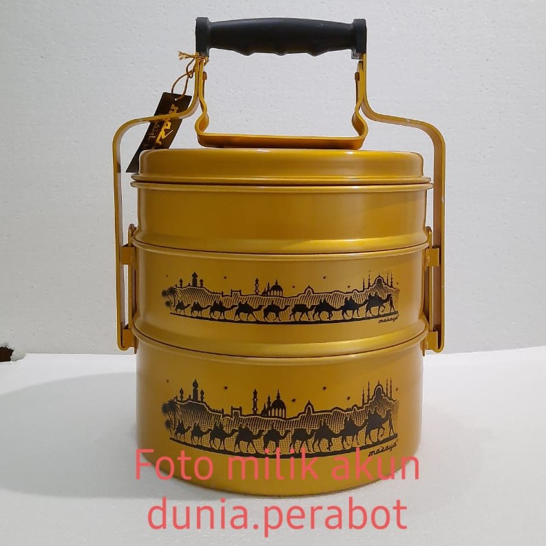 Rantang Tenong Arab Mazaya 3 Susun 24 cm  | Rantang Tenong Mazaya Arabia Susun 3 Diameter 24 cm