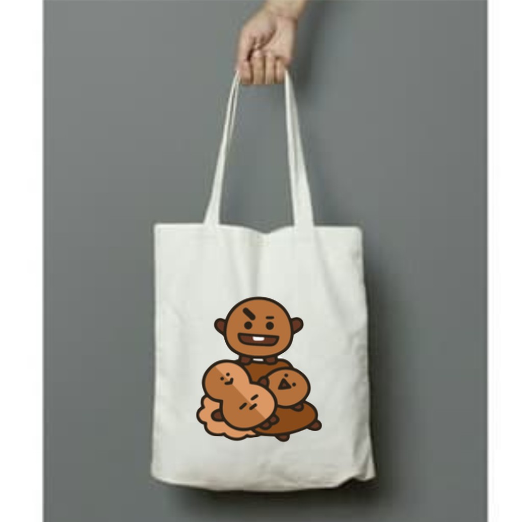 Totebag BT21 ( SHOOKY ) ll PAKAI RESLETING