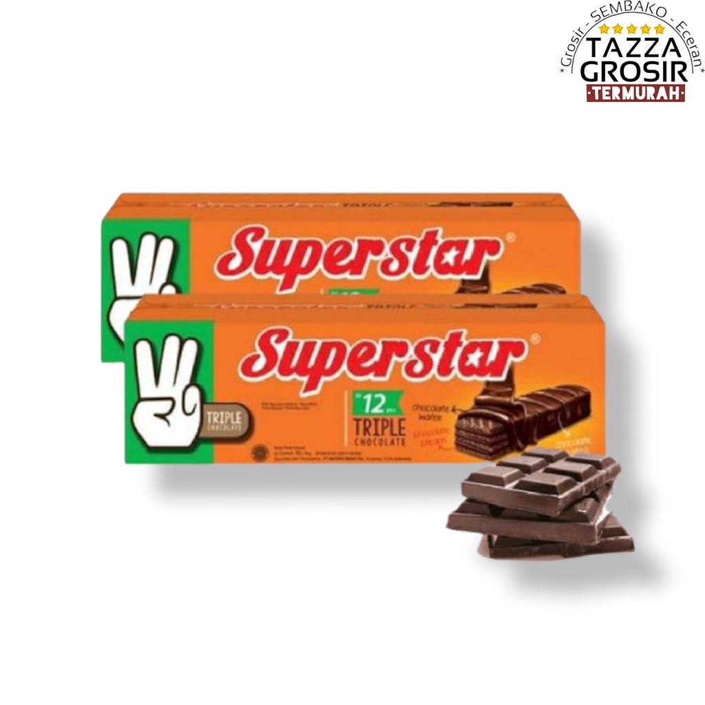 

Super Star Biskuit Coklat Wafer 18gr / 1 Box isi 12 pc