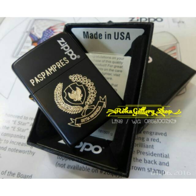 Korek zippo black matte custom grafir paspamres kw super