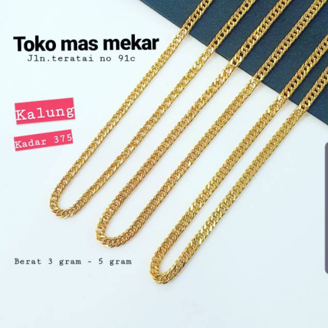 Kalung Emas Asli Kadar 375 Indonesia