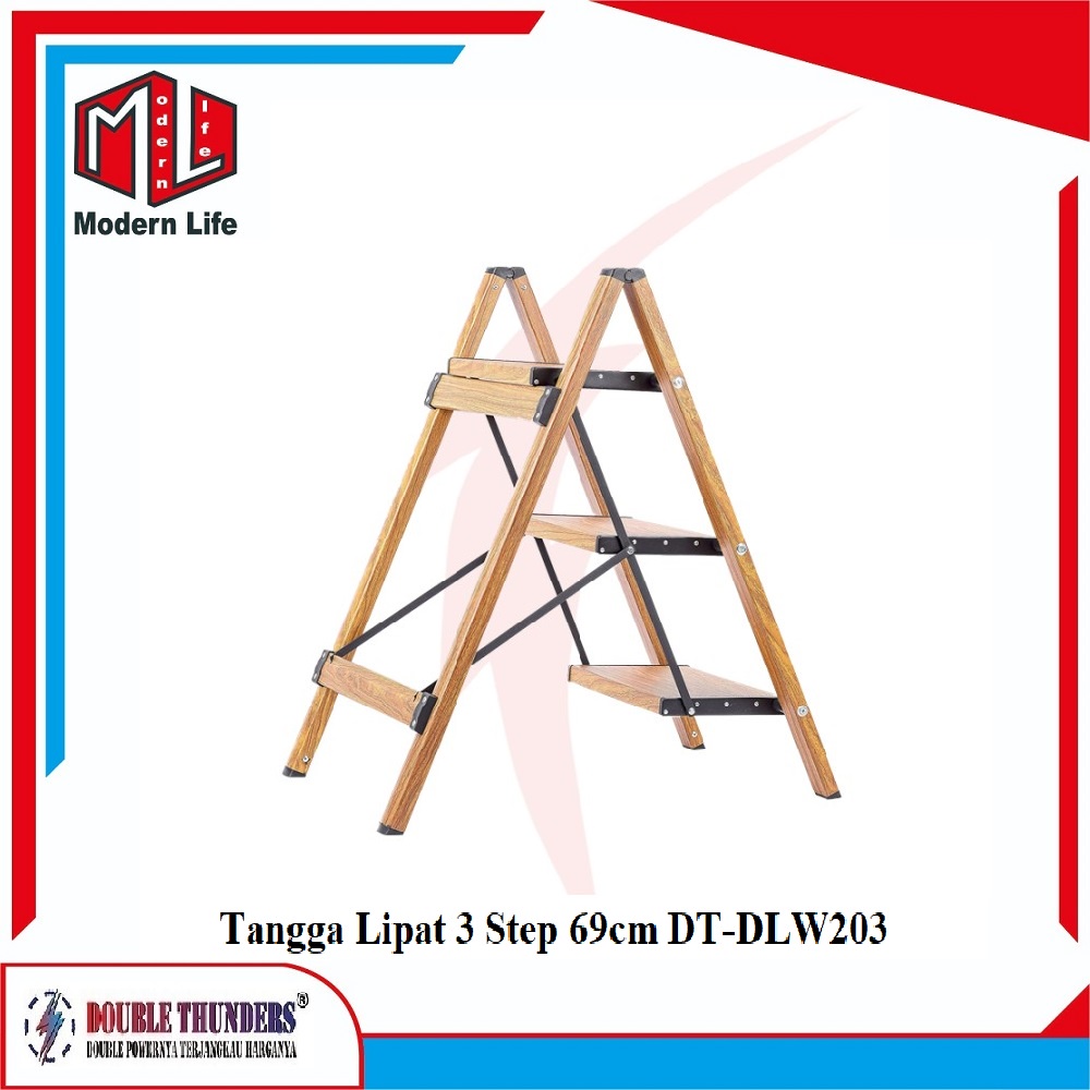 Tangga Lipat Portable Serba Guna Multi Fungsi 3 Step 69cm DT-DLW203