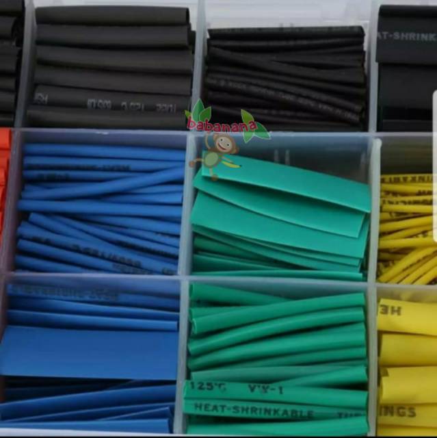 530 pcs Heat Shrink Tube Warna Warni Isolasi Bakar Selongsong Tube Heatshrink