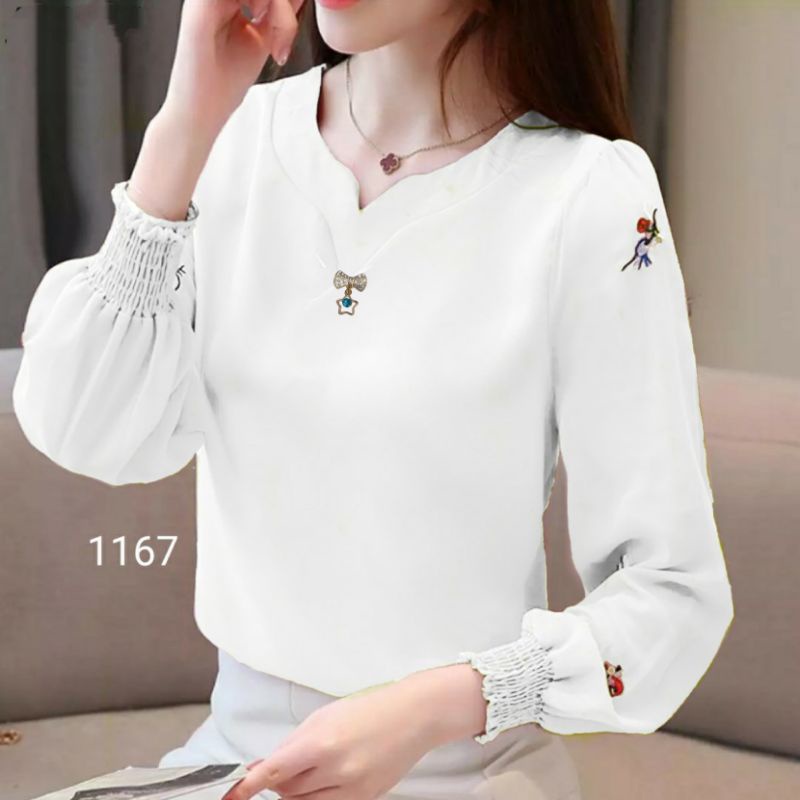 BLUS GAYA KOREA ATASAN FASHION WANITA 1167