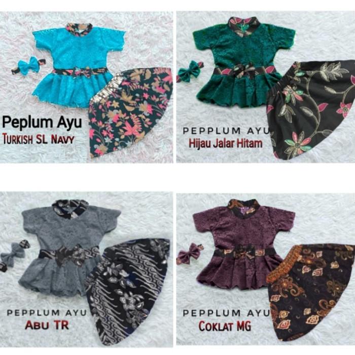 Kebaya Set Kebaya Wisuda Anak Tk Paud/Kebaya Anak Bayi 0-4Thn/Gaun Pesta Kids