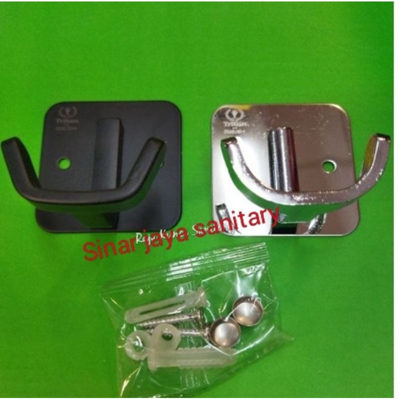 Robe hook double kaitan stainless SUS 304 / Roobe hook /  Gantungan baju double hook / Gantungan handuk