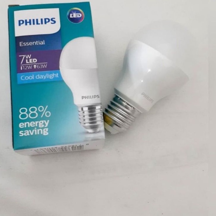 lampu bohlam led philips 7 watt essential