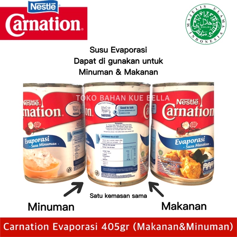 Nestle CARNATION EVAPORASI 405gr - Susu Evaporated Milk