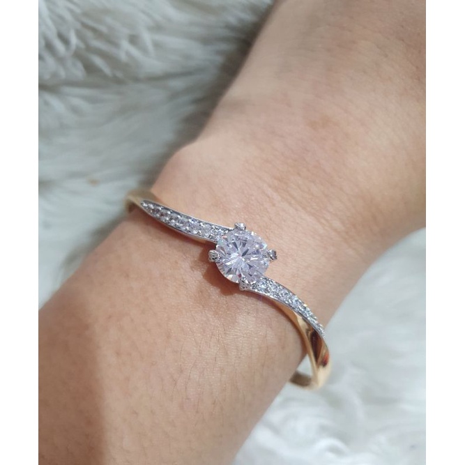 Gelang Premium gold lapis emas anti karat anti alergi premium Quality Bracelet Zircon import K15