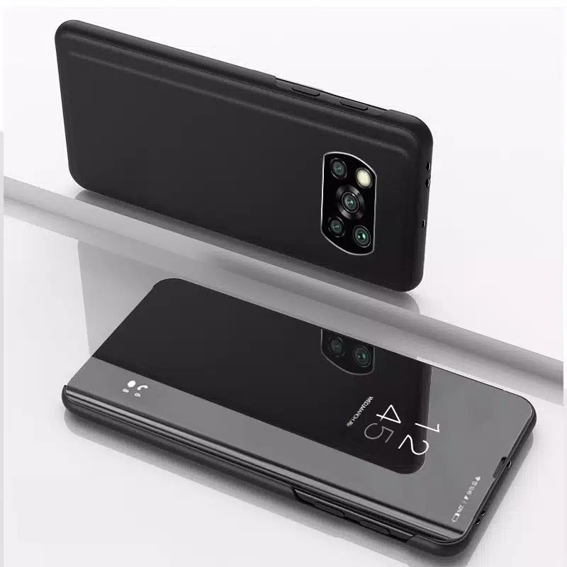 POCOPHONE X3 PRO CASE FLIP MIRROR CLEAR VIEW STANDING CASE HARDCASE