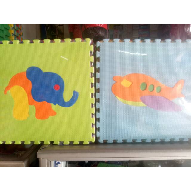 Karpet puzzle evamats karpet gambar..