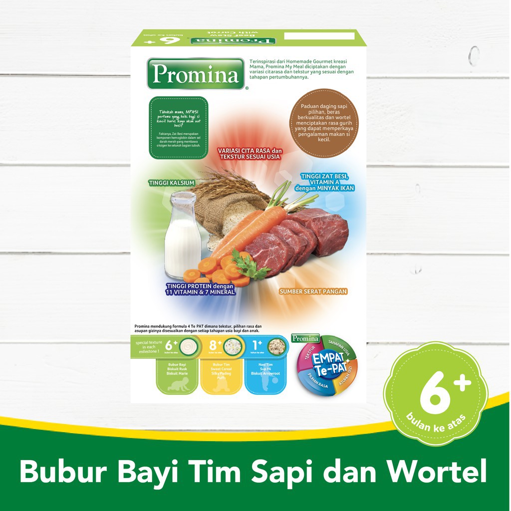 PROMINA BUBUR BAYI TIM SAPI &amp; WORTEL 120G