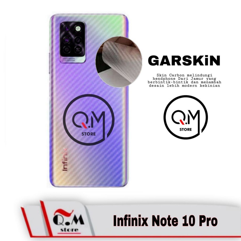 Garskin Skin Carbon 9D INFINIX NOTE 10 PRO Garskin Back Cover Skin Carbon
