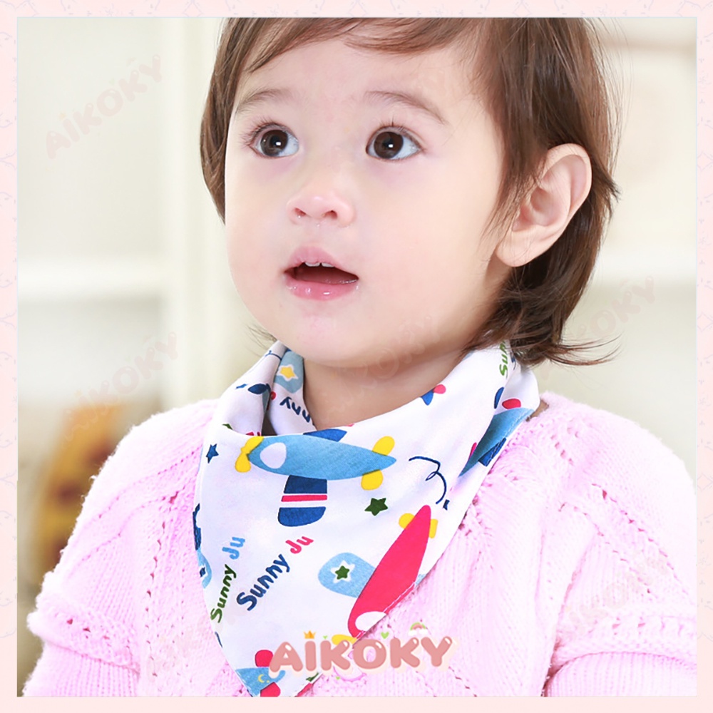 AIKOKY Celemek Makan Slaber Bayi Segitiga/Bib Bayi