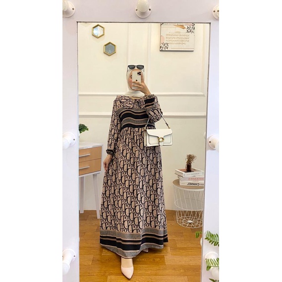 Gamis Branded Bahan Rayon Branded / Gamis Kekinian / Gamis Viral