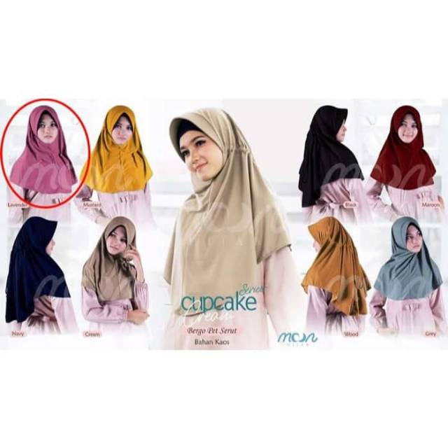 Hijab instan cupcake