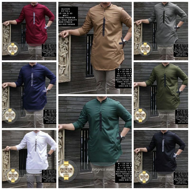 BAJU MUSLIM KOKO JENKO LENGAN PANJANG  3/4 TERBARU