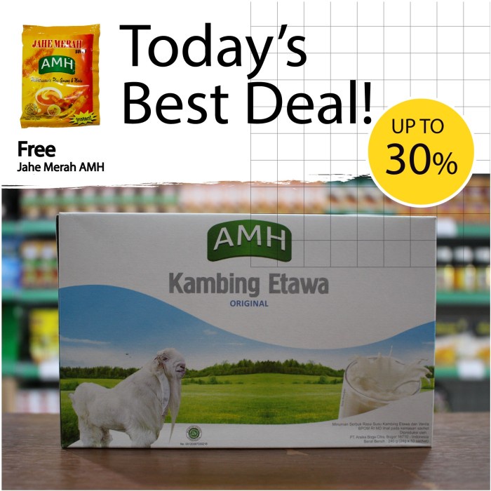 

Ee541F10 Susu Kambing Etawa| Amh | Susu Kambing Bubuk | Vanila 10Sachet@24Gr 6dd