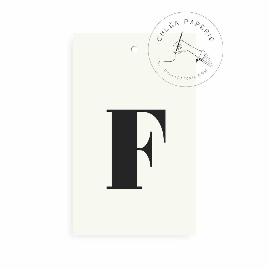 

Gift Tag / Alphabet F / Hang Tag