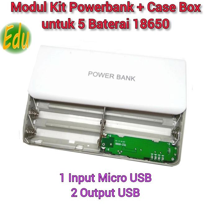 BISA COD Modul Kit DIY Powerbank Dual Output + Case Box untuk 5 Baterai 18650/POWERBANK 20000 MAH/POWERBANK MINI/POWERBANK ROBOT/POWERBANK IPHONE/POWERBANK 10000 MAH/POWERBANK FAST CHARGING/POWERBANK WIRELESS/POWERBANK ANKER