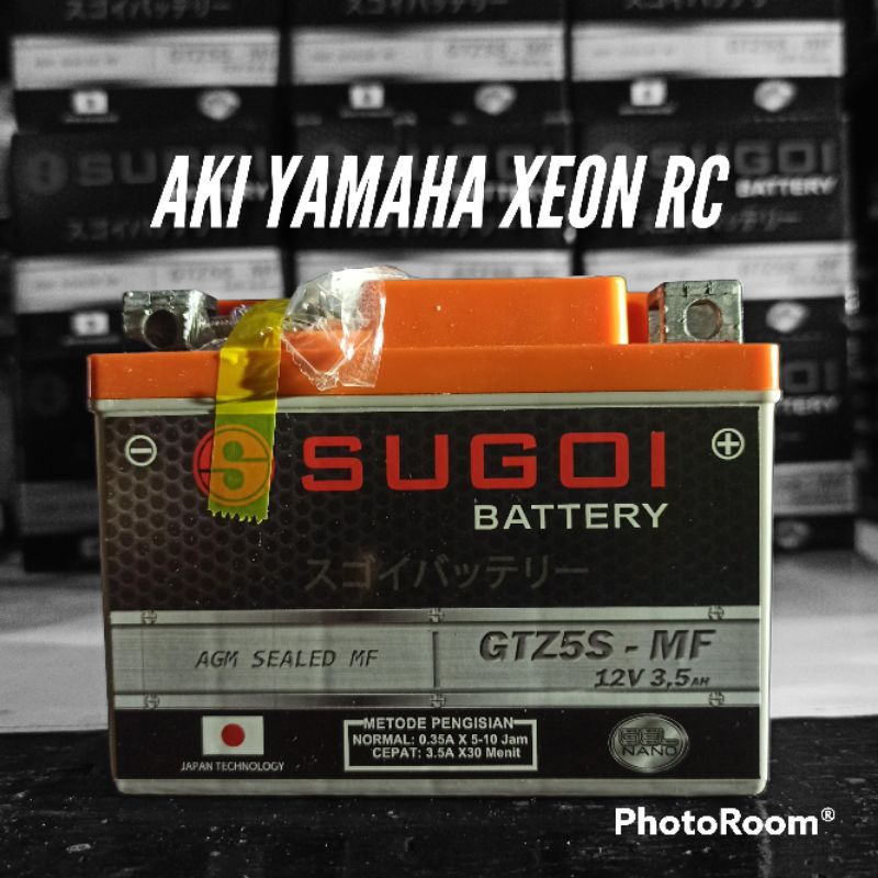 AKI KERINNG MERK SUGOI BUAT MOTOR YAMAHA XEON RC, aki kering yamaha xeon rc