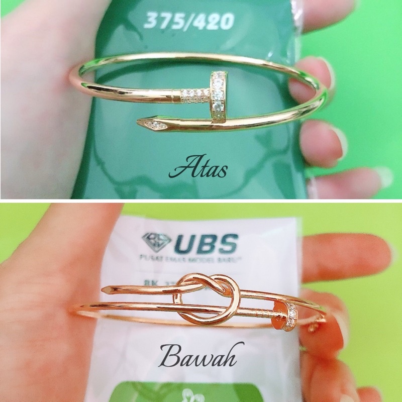 Gelang Paku Mata dan Ikat UBS kadar 375