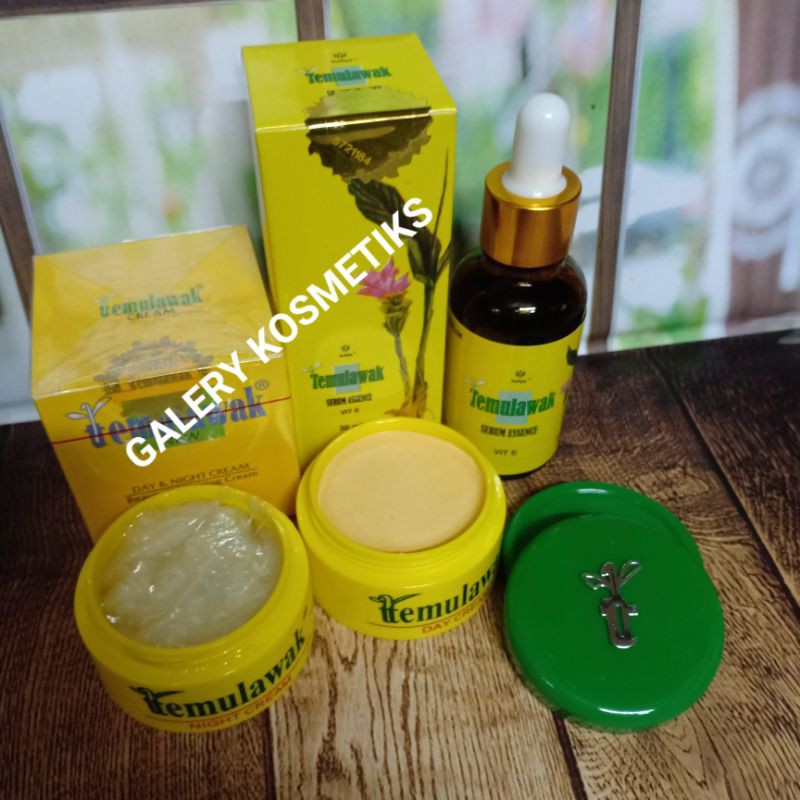 PAKET CREAM TEMULAWAK ORI &amp; SERUM TM ESSENCE / GLOWING 3in1