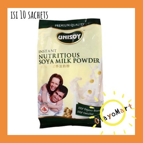UNISOY instant soya milk powder / unisoy soya milk less sugar 8x30grm