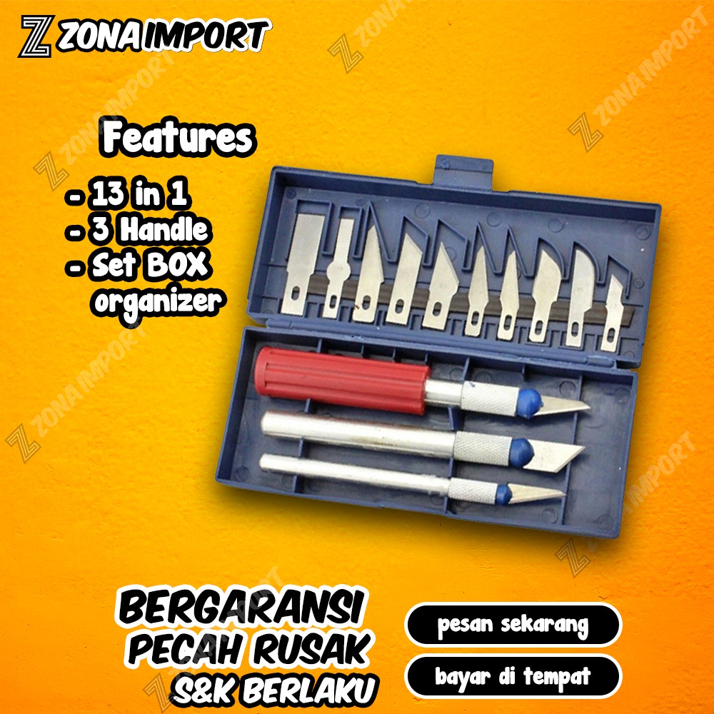CVSRC Pisau Set Mata Pisau 13 Mode Set Bonsai Kelapa Carving Menghias Buah Sayur