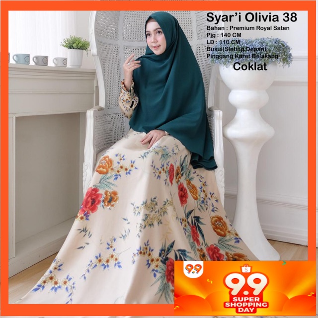 ABA agen baju SYARI OLIVIA 38 + KHIMAR SET