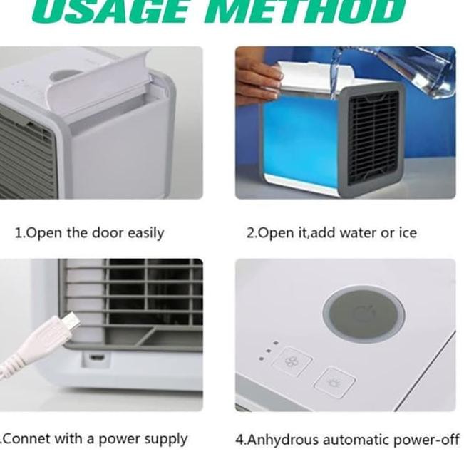 ` 8TN ARTIC COOLER ULTRA 7 Warna LED Mini AC Portable Pendingin PurifieUSB ✢ ✌