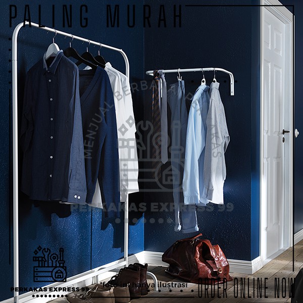 Stand Hanger RAK Gantungan Baju Portable Minimalis 100% BESI