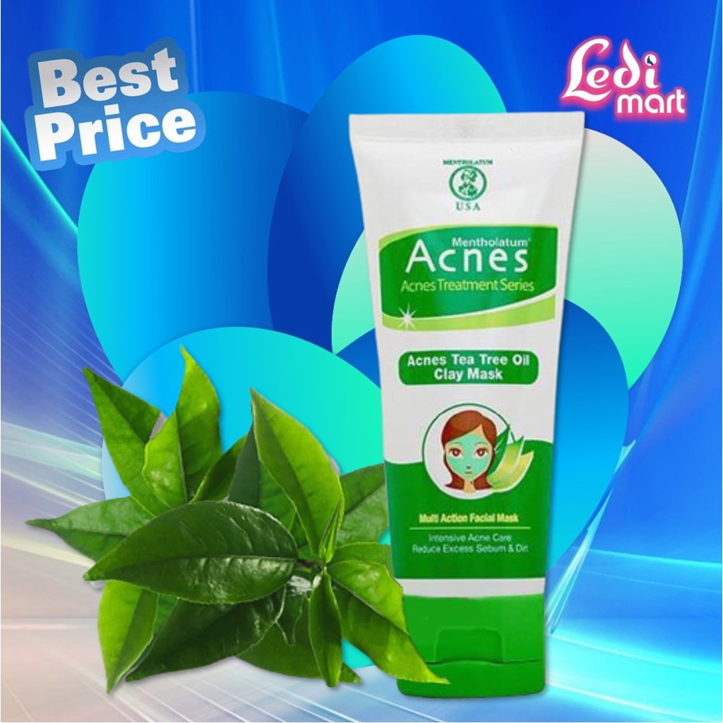 ORIGINAL Acnes Tea Tree Oil Clay Mask 50gr / Tree Oil Facial / Masker Wajah / Face Mask / LEDI MART