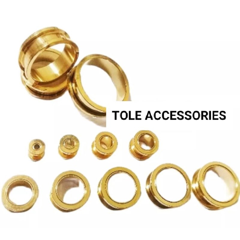 PIERCING EARPLUG GOLD/piercing earplug/plug piercing gold/Persing/Persing telinga