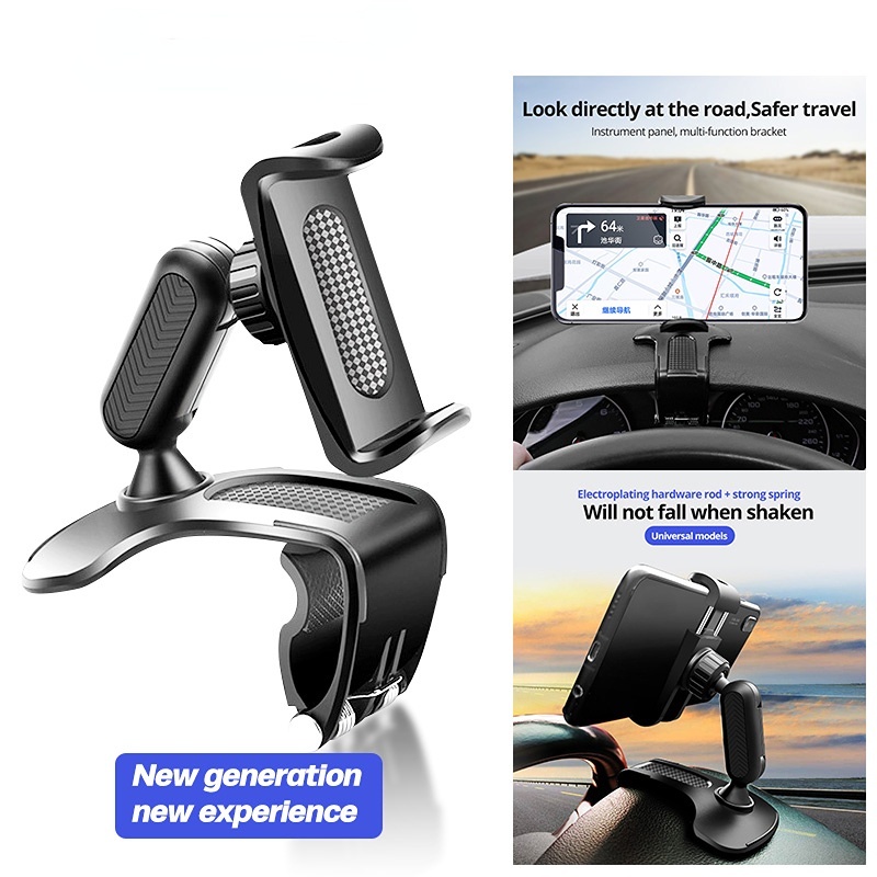 Hdoorlink Braket stand holder Smartphone mount Dashboard Mobil Rotasi 360o Untuk Navigasi gps