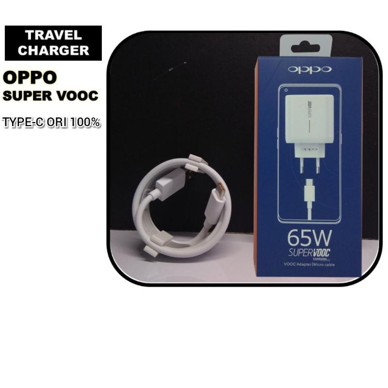 Charger OPPO tipe C, Charger Oppo super VOOC, charger Oppo original