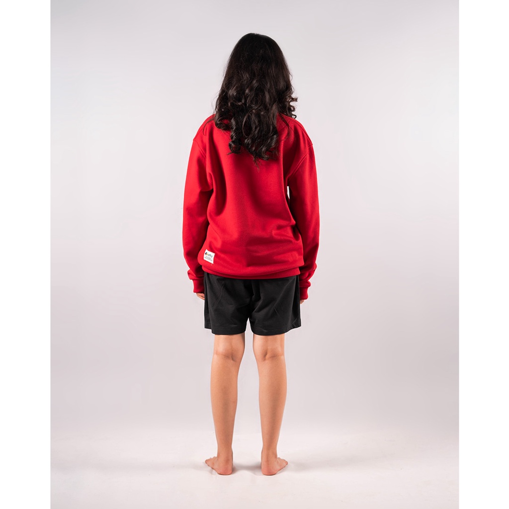 Xofty Sweater Crewneck Merah Maroon