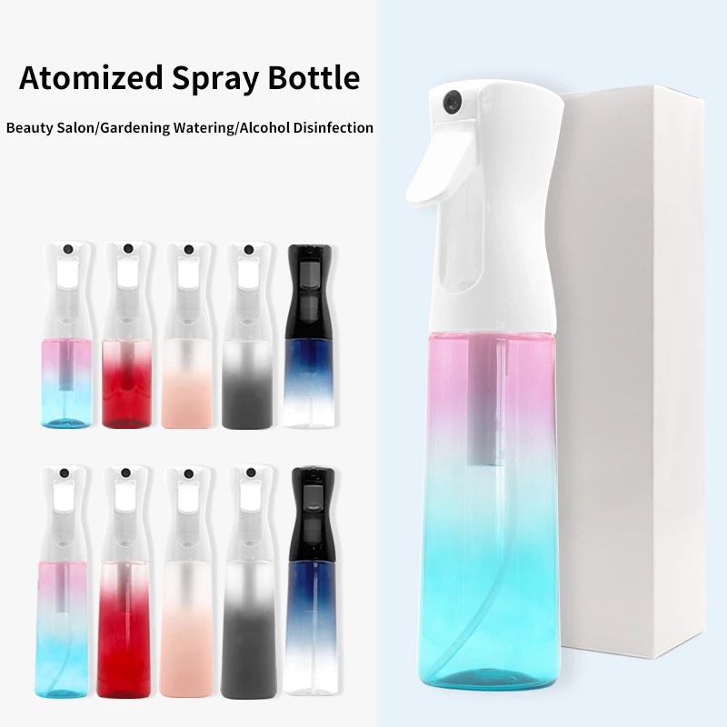 [ Featured ] NEWEST 300ml Gradient Hairdressing Spray Bottles / High Pressure Empty Fine Mist Spray Bottle / Continuous Hairdressing  Barber Water Sprayer  Salon Tools