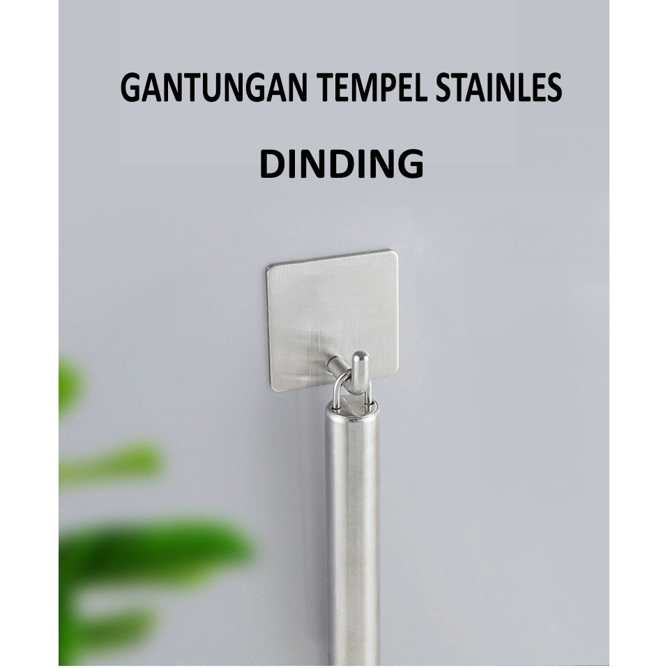 Gantungan Tempel Dinding / Gantungan Baju Stainles Tebal dan Kuat Multifungsi Tempelan ajaib Magic Hook Stainless