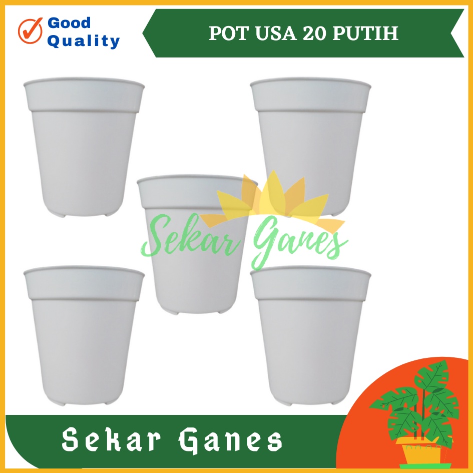 POT USA EIFFEL 20 PUTIH DA 17 CM - Pot bunga murah tinggi uk mirip pot tawon pirus 18 bkn pot busa