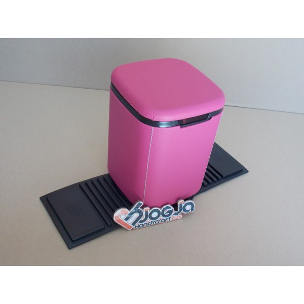 Tempat Sampah Mobil Cover Kulit Sintetis Elegan / Car Dustbin