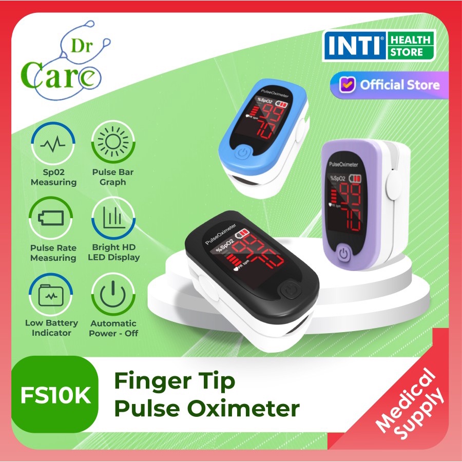 DR CARE | Finger Pulse Oxymeter FS10K | Saturasi Oksigen