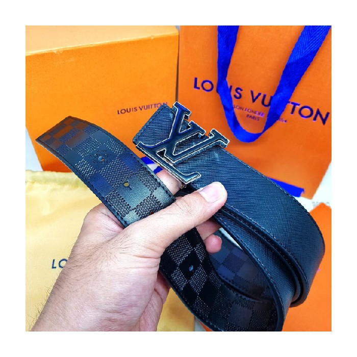 Gesper Lv 100 Ikat Mirror Premium Pinggang Origina Belt Vuitton Unik Louis Diskon
