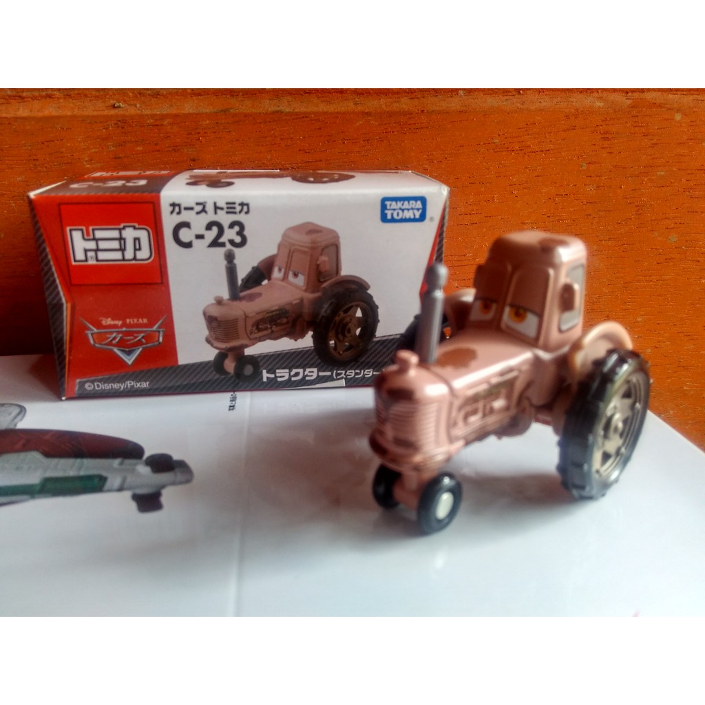 Tomica Cars C-23 Tractor Disney Pixar Diecast Miniatur Mobil Takara Tomy Original pajangan murah