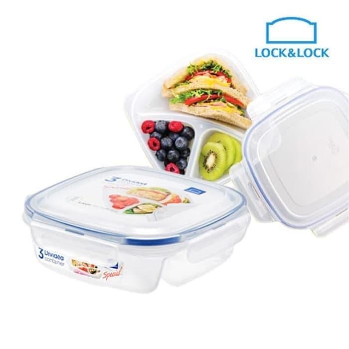 Jual Divided Container 3 Skat Lock & Lock HPL 970 (BPA FREE) Shopee Indonesia